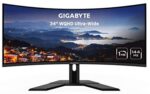 Gigabyte G34WQC 34" 144Hz Ultra-Wide Curved Gaming Monitor, 3440 x 1440 VA 1500R Display, 1ms (MPRT) Response Time, 90% DCI-P3, VESA Display HDR400, FreeSync Premium, Black (G34WQC-SA)