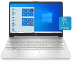 HP 15-inch Touchscreen Laptop, AMD Ryzen 3 3250U, 8 GB RAM, 256 GB SSD, Windows 10 Home in S Mode (15-ef1020nr, Natural Silver)