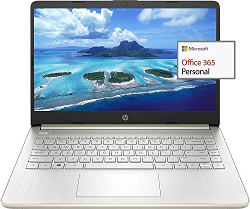HP 2021 Newest 14in Ultra Light Laptop, Intel N4020 Processor(Up to 2.8GHz), 8GB RAM, 128GB Storage(64GB eMMC+64GB Micro SD), 1 Year Office 365, Webcam, HDMI, WiFi, USB-A&C, Google Classroom or Zoom