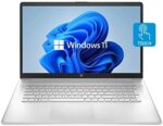 HP 2022 Newest Notebook Laptop, 17.3'' HD+ Touchscreen, AMD Ryzen 5 5500U 6 Cores Processor, Bluetooth, Wi-Fi, Webcam, USB Type-C, Windows 11 Home, Silver (8GB RAM | 256GB SSD)