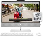 HP 27 Pavilion All-in-One PC, 10th Gen Intel i7-10700T Processor, 16 GB RAM, Dual Storage 512 GB SSD and 1TB HDD, Full HD IPS 27 Inch Touchscreen, Windows 10 Home, Keyboard and Mouse (27-d0072, 2020)