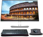 HP EliteDisplay E24q G4 24 Inch QHD IPS LED-Backlit LCD Monitor Bundle with HDMI, Blue Light Filter, MK270 Wireless Keyboard and Mouse Combo, Gel Pads
