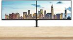 HP EliteDisplay E27 G4 27 Inch IPS LED Backlit Monitor 2-Pack Bundle with FHD 1920 x 1080, Blue Light Filter, HDMI, VGA, DisplayPort, Fully Adjustable Desk Mount Monitor Stand