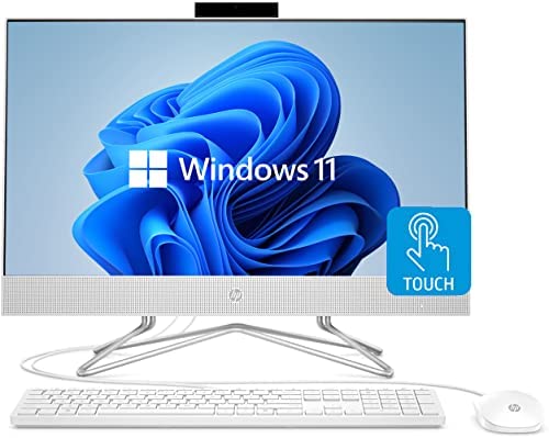 HP Newest All-in-One Desktop Computer, 23.8" Full HD Touchscreen, 11th Generation Intel Core i7-1165G7 Processor, Intel Iris Xe Graphics, 16GB RAM, 256GB SSD + 1TB HDD, Webcam, Windows 11 Home