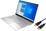 HP Pavilion Business 15.6 FHD Touch IPS Micro-Edge Laptop, 11th Gen Intel Quad-core i7-1195G7, GeForce MX350 2GB Dedicated, Backlit Keyboard, Silver (16G RAM | 1TB PCIE SSD, Windows 11 Professional)