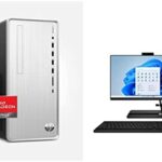 HP Pavilion Desktop PC & Lenovo IdeaCentre AIO 3i 22" All-in-One Computer, Intel Core i3-1115G4, FHD Touch Display, 8GB RAM, 256GB SSD, DVD RW Drive, Windows 11