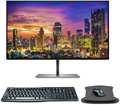 HP Z27q G3 27 Inch 2560 x 1440 QHD IPS LED-Backlit LCD Monitor Bundle with Blue Light Filter, HDMI, DisplayPort, Gel Mouse Pad, and MK270 Wireless Keyboard and Mouse Combo