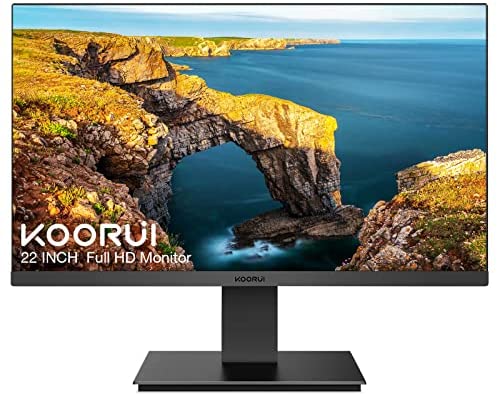 KOORUI 21.5 Inch Full HD Computer Monitor 1080p VA Display 75Hz