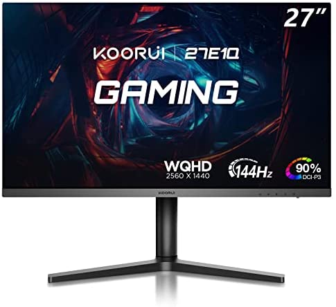 KOORUI 27 Inch QHD Gaming Monitor 144 Hz, IPS, 1ms, DCI-P3 90% Color Gamut