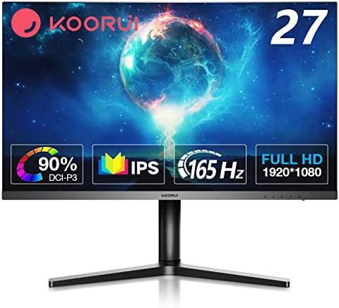 KOORUI 27 inch 165Hz Gaming Monitor 1080p FHD High Color Contrast 100% sRGB  Computer Monitor