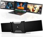 LIMINK S11 Portable Triple Monitor Screen Extender for 13-16" Laptop | 2 Freestanding 12'' FHD 1080P LED Screens with Kickstand | USB-C, Type-C, HDMI | HDR | Compatible with Mac, Switch, Xbox One, PS5