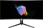 MSI Optix MAG342CQR 1500R Curvature 21:9 Aspect Ratio Narrow Bezel 1ms 3440 x 1440 (UWQHD) 144Hz Refresh Rate Tilt/Swivel/Height/Pivot Adjustment 34" AMD Freesync Gaming Curved Monitor, Black