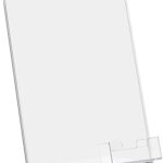 Marketing Holders 8.5" x 11" Sign Holder Ad Frame with Attached Business Gift Card Holder Slant Back Acrylic Clear