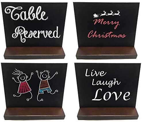Mini Chalkboard Signs Small Blackboard Labels with Stand Wooden