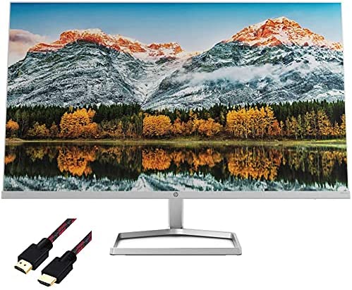 New 2021 HP M27fw FHD Monitor - 2H1A4AA#ABA - 27" IPS Display - Silver - AMD FreeSync Technology + HDMI Cable