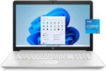 New HP 17 Laptop, 17.3" FHD IPS Display, 11th Gen Intel Core i5-1135G7(Beats i7-8500), 32GB RAM, 1TB SSD, Wi-Fi 5, Bluetooth, HDMI, Webcam, Backlit Keyboard, Windows 11 Home,Natural Silver