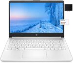 Newest HP 14inch HD Laptop, AMD Dual-Core Processor, 8GB DDR4 RAM, 192GB Storage(128GB SSD + 64GB eMMC), 1-Year Office 365, Webcam, Windows 10 Bundle with GalliumPi Mousepad (White)