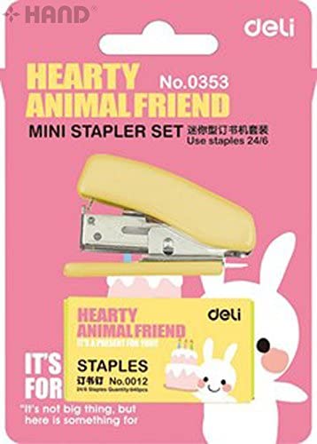 No.0353 Deli Pocket Size Mini Stapler Set