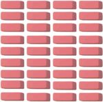 Pink Erasers, Premium Quality Latex Free Eraser Rubber - Standard Size Perfect for School, Office - (48 Pack)