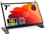 ROADOM Raspberry Pi Touchscreen Monitor,Upgraded 7'' IPS 1024X600 Dual-Speaker,USB HDMI Portable Monitor Capacitive Pi Display,Compatible with Raspberry Pi 3b+/Raspberry Pi 4b, Windows,Drive-Free
