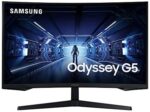 SAMSUNG 32” Odyssey G5 Gaming Monitor, WQHD (2560x1440), 144Hz, Curved, 1ms, HDMI, Display Port, AMD FreeSync Premium, HDR10, LC32G55TQWNXZA, Black