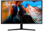 SAMSUNG 32 inch UJ59 4k monitor (LU32J590UQNXZA) - UHD, 3840 x 2160p, 60hz, 4ms, Dual monitor, laptop monitor, monitor stand / riser / mount compliant, AMD FreeSync, Gaming, HDMI, DP, Black
