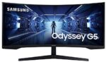 SAMSUNG 34-Inch Odyssey G5 Ultra-Wide Gaming Monitor with 1000R Curved Screen, 165Hz, 1ms, FreeSync Premium, WQHD (LC34G55TWWNXZA, 2020 Model), Black