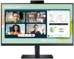 SAMSUNG S40VA Series 24-Inch Computer Monitor, HDMI Monitor, 75Hz Monitor, IPS Monitor, Built-in Webcam, Built-in Speaker & Mic, FreeSync Premium (LS24A400VENXZA)