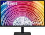 SAMSUNG S60A Series 32-Inch WQHD (2560x1440) Computer Monitor, 75Hz, HDMI, Display Port, HDR10 (1 Billion Colors), Height Adjustable Stand, TUV-Certified Intelligent Eye Care (LS32A600NWNXGO)