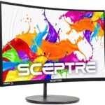 Sceptre Curved 24" Gaming Monitor 75Hz HDMIx2 VGA 98% sRGB R1500 Build-in Speakers, Machine Black 2022 (C249W-1920RN Series)