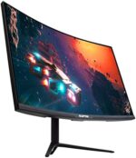 Sceptre Curved 27 inch QHD Gaming Monitor 2560x1440 up to 165Hz 144Hz 1ms DisplayPort HDMI, Height Adjustable, 1500R AMD FreeSync Premium FPS RTS Build-in Speakers Gunmetal Black 2021 (C275B-QWD168)