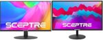 Sceptre IPS 27" LED Monitor 1920 x 1080p 75Hz 99% sRGB 320 Lux HDMI x2 VGA Speakers, FPS-RTS Machine Black & 27-Inch FHD LED Gaming Monitor 75Hz 2X HDMI VGA Build-in Speakers, Ultra Slim Metal Black