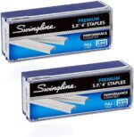 Swingline Staples, S.F. 4, Premium, 1/4" Length, 210/Strip, 5000/Box, 2 Pack (35450AZ) - S7035450AZ ,Silver , 2 Boxes