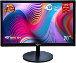 TECNII 20 Inch Widescreen LED Backlit LCD Desktop PC Monitor HD+ Resolution - 3ms Response Time - HDMI - VGA - for Home, Office - Black, TM200