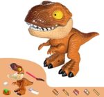 TSOEPLL 5 in 1 Creative Dinosaur Toy Model Multi-Functional Elementary School Stationery Including Ruler, Pencil, Pencil Sharpener, Binding Machine, Eraser, The Best Gift for Children Tyrannosaurus