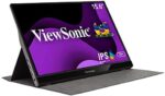 ViewSonic 15.6 Inch 1080p Portable Monitor with 2 Way Powered 60W USB C, IPS, Eye Care, Dual Speakers, Built in Stand with Cover (VG1655)