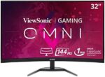 ViewSonic OMNI VX3268-2KPC-MHD 32 Inch Curved 1440p 1ms 144Hz Gaming Monitor with FreeSync Premium, Eye Care, HDMI and DisplayPort