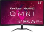 ViewSonic OMNI VX3268-PC-MHD 32 Inch Curved 1080p 1ms 165Hz Gaming Monitor with FreeSync Premium, Eye Care, HDMI and Display Port