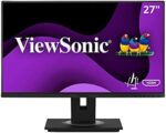 ViewSonic VG2748A 27 Inch IPS 1080p Ergonomic Monitor with Ultra-Thin Bezels, HDMI, DisplayPort, USB, VGA, and 40 Degree Tilt for Home and Office