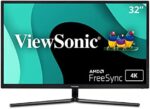 ViewSonic VX3211-4K-MHD 32 Inch 4K UHD Monitor with 99% sRGB Color Coverage HDR10 FreeSync HDMI and DisplayPort