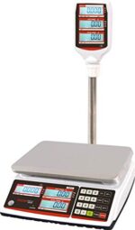 VisionTechShop TVP-12P Price Computing Scale with Pole Display, Lb/Oz/Kg Switchable, 12lb Capacity, 0.002lb Readability, NTEP Legal for Trade COC #19-038