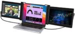 Vodzsla Triple Portable Monitor for Laptop,Full HD IPS 11.6''Laptop Screen Extender Dual Monitor Extender,HDMI/USB/USB-C Plug and Play Laptop Monitor for 13.3”-16”Windows Chrome Mac(No M1 Chip) Laptop