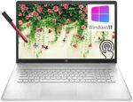 [Windows 11 Home] HP 17 17.3" HD+ Touchscreen Laptop, Hexa-Core AMD Ryzen 5 5500U up to 4.0GHz(Beat i5-1135G7), 32GB DDR4 RAM, 2TB PCIe SSD + 1TB HDD, 802.11AC WiFi, Bluetooth 5.0, 64GB Flash Stylus