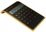 【Letitfly】 Calculator, Slim Elegant Design, Office/Home Electronics, Dual Powered Desktop Calculator, Solar Power, 10 Digits, Tilted LCD Display, Inclined Design, Black (Slim)