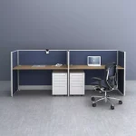 Quality double desk office & two-person partition modern desk office