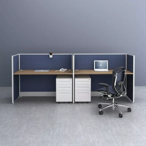 Quality double desk office & two-person partition modern desk office