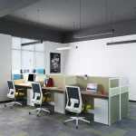 Aluminium Frame Call Center Cubicles & 2 desk office layout