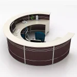Customized Curved Reception Desk - Xinda Clover