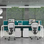 simple office table Style Metal Legs Office Table For 2 Person