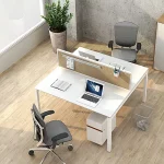 High quality good price double side office desk for two from China